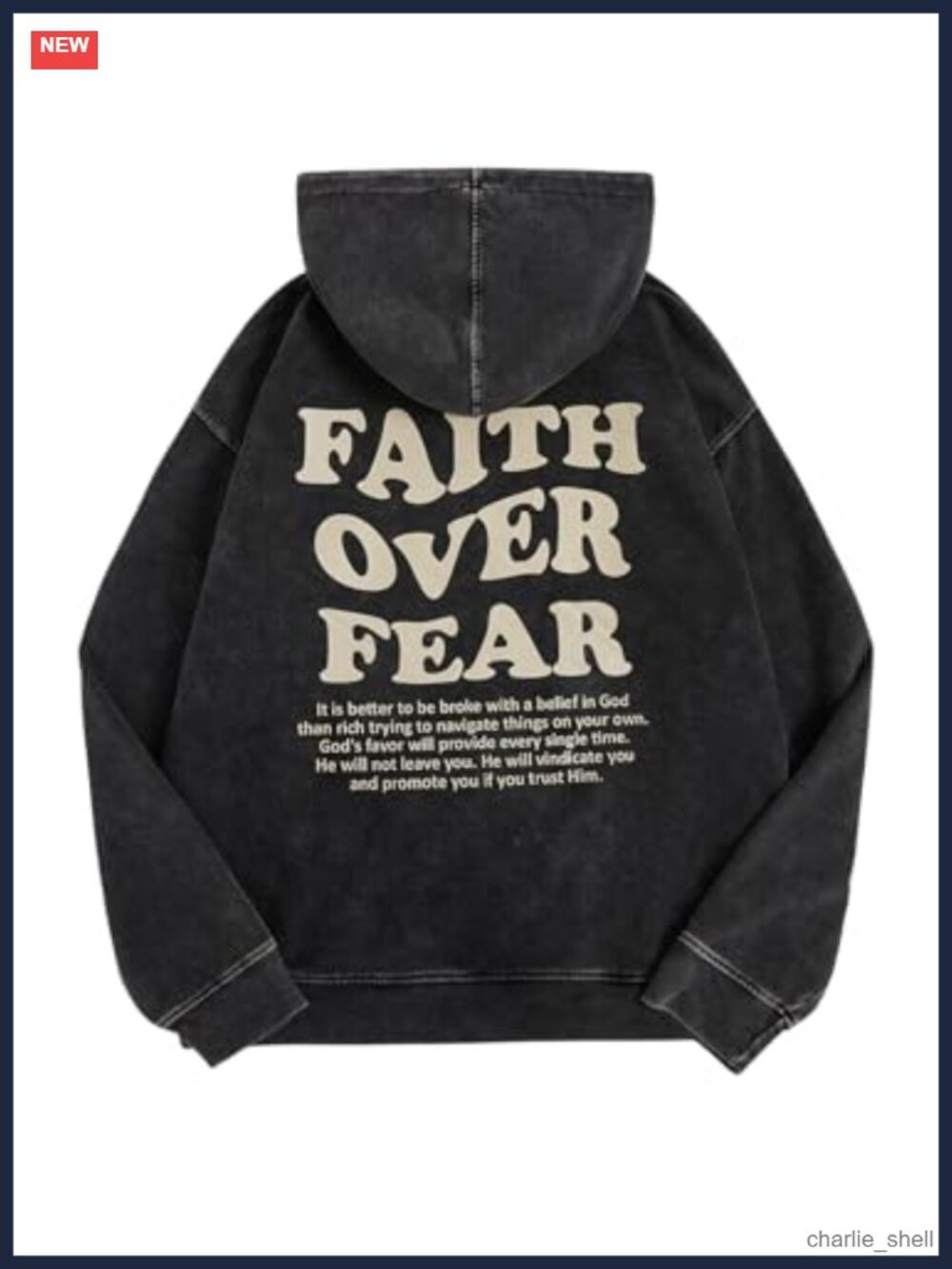 Men's Y2K Distressed Hoodie Drop Shoulder